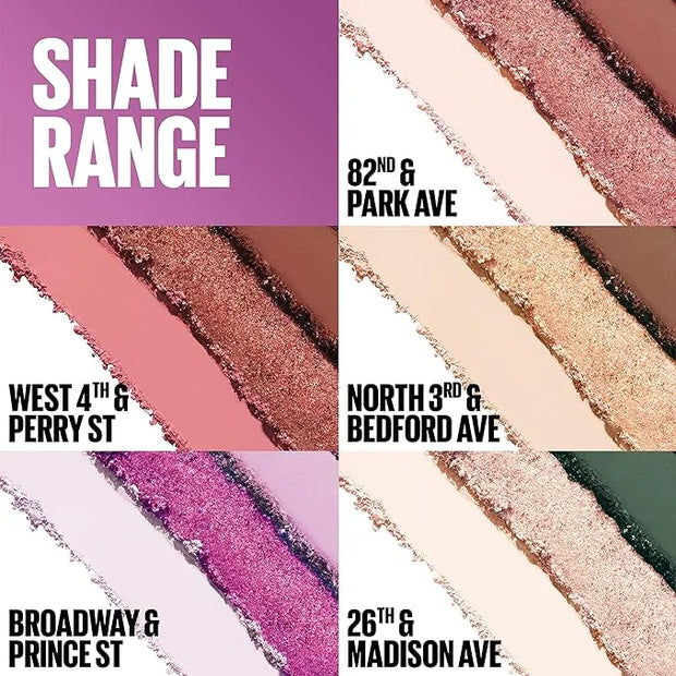 Maybelline New York Shadow Blocks Shadow Blocks Eyeshadow Palette, Stacked Eye Shadow Trio, Broadway & Prince St, 0.08 oz ...