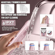 2 in 1 Women Electric Shaver Dual Head Bikini Trimmer for Women IPX7 Waterproof Wet & Dry Use Body Hair Trimmer and Facial...