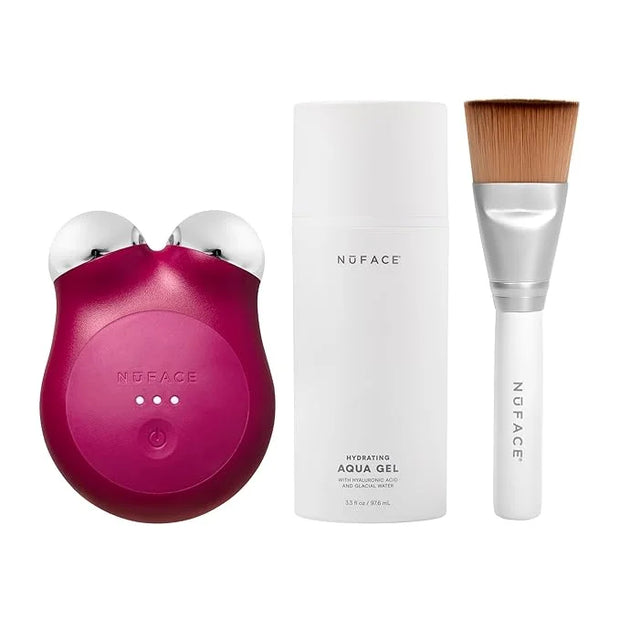 NuFACE MINI+ Microcurrent Facial Device Kit - Limited Edition FDA Cleared Face Massager Device + Microcurrent Gel Activato...