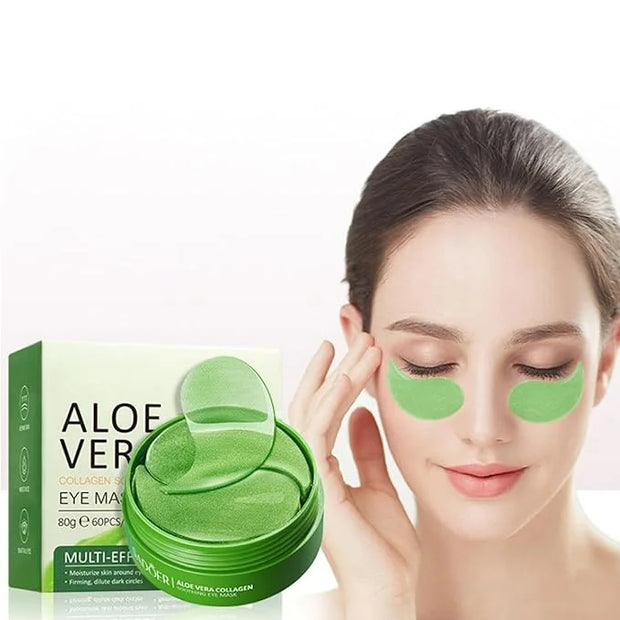 Under Eye Patches for Dark Circles, Puffiness and Eye Bags, Aloe Vera Eye Mask,Wrinkle Treatment Anti-Aging Rejuvenating M...