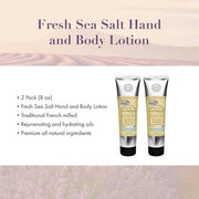 A LA MAISON Moisturizing Lotion, Fresh Sea Salt - Uses: Hand and Body, Argan Oil, Pure Shea Butter, Essential Oils, Plant ...