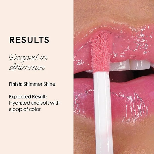 Winky Lux Very There Lip Oil, Hydrating Nude Pink Gloss with Jojoba Oil, Non-Sticky Glossy Lip Oil, Tinted Pink Gloss for ...