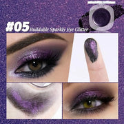 Monochrome Matte Eye Shadow Makeup Palette, Highly Pigmented Dark Purple Eyeshadow Palette, Shimmer Pressed Powder Eyeshad...