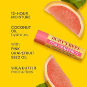 Burt's Bees Lip Balm - Pink Grapefruit, Lip Moisturizer With Responsibly Sourced Beeswax, Tint-Free, Natural Origin Condit...