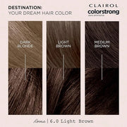 Clairol ColorStrong Permanent Zero Ammonia Hair Dye, 6.0 Light Brown - Roma Hair Color, Pack of 1 - Product Image