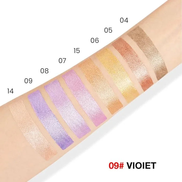 evpct Violet Shimmer Cream Eye Shadow Brightener Sticks Set for Eyes, Violet Shimmery Matte Pencil Eye shadow Applicator S...
