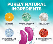 Stylia Under Eye Patches for Puffy Eyes and Dark Circles (12 Pairs) - Marine Collagen Under Eye Mask with Vitamin C, Hyalu...