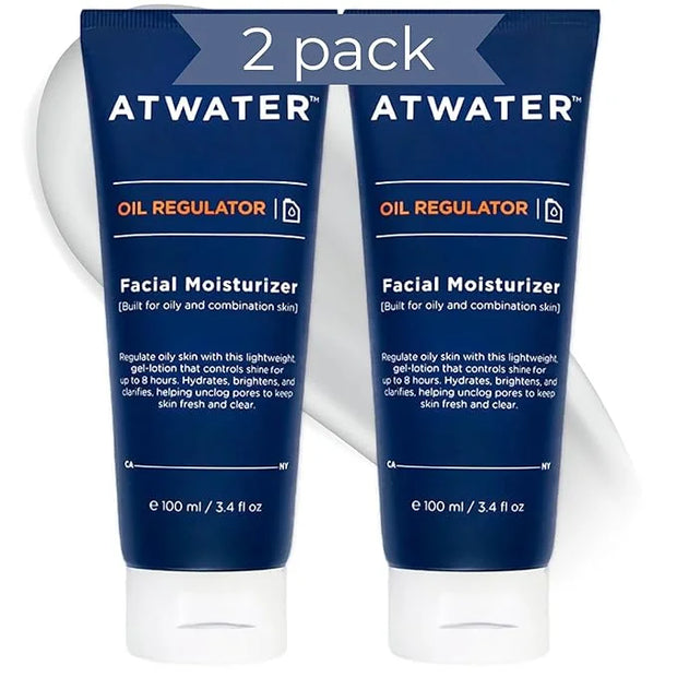 ATWATER Mens Face Moisturizer with Oil Control Complex, Unscented Lightweight Formula - Mens Face Lotion for Oily Skin tha...