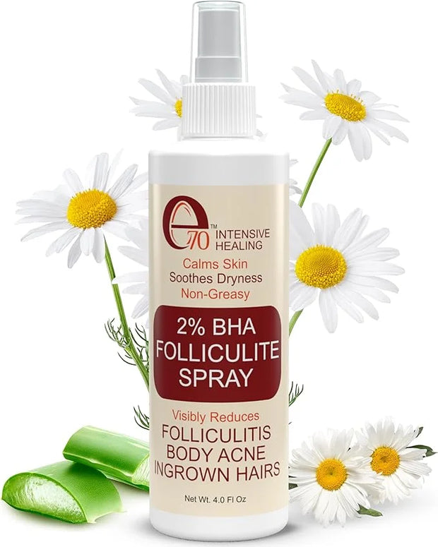 2% BHA Folliculitis Body Oil Spray - Salicylic Acid Body Mist with Tea Tree Oil & Aloe Vera - Spray Moisturizer for Dry Sk...