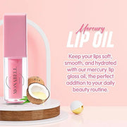 Hydrating Lip Glow Oil - Plumping Lip Oil Gloss Tinted for Lip Care and Dry Lips, Non Sticky & Fresh Texture, Shiny and Mo...