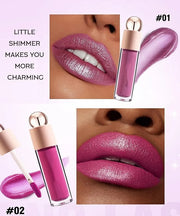 Shimmer Lip Gloss,Shine Liquid Lipstick Glossy Shimmer Finish, Glitter Sparkly Smooth Primer Lip Tint,Moisturizing Matte L...