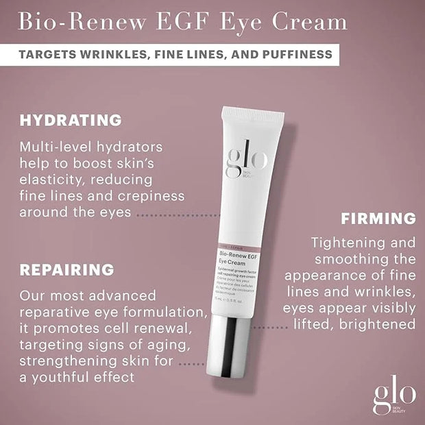 Glo Skin Beauty Bio-Renew EGF Eye Cream - Epidermal Growth Factor Cell Repairing Eye Cream, Combats Signs of Aging By Repa...