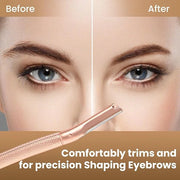 Eyebrow Razor Dermaplaning Tool with 10 Blade Refills Exfoliating Face Razors for Women Facial Razor for Peach Fuzz and Ey...