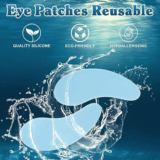 5 Pairs Silicone Under Eye Patches, Reusable Under Eye Mask Pad, Lower Lash Isolation Pads Skin Care Beauty Tool for Reduc...
