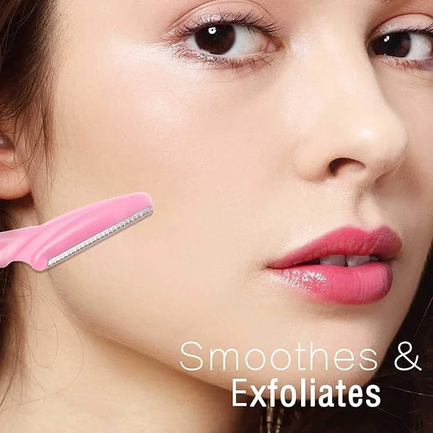 Boao 24 Pcs Eyebrow Razor Face Dermaplane Razor for Women and Men Fuzz Face Shaver Colorful Facial Shaper Trimmer with Pre...