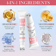 Eye Cream with 30% Retinol, 10% Hyaluronic Acid, 5% Nicotinamide, 10% Vitamin C for Puffy Bags Fine Lines Dark Circles Wri...