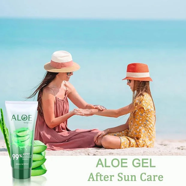 200x2 ML Aloe Vera Gel – 99% Organic Pure Aloe Vera Hydrating Face & Body Moisturizer, Natural Aloe Cream for Dry Skin, Su...