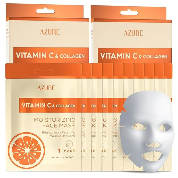 AZURE Vitamin C Under Eye Pads - Anti Aging, Lifting & Moisturizing Eye Mask Patches - Reduces Fine Lines, Wrinkles, Dark ...