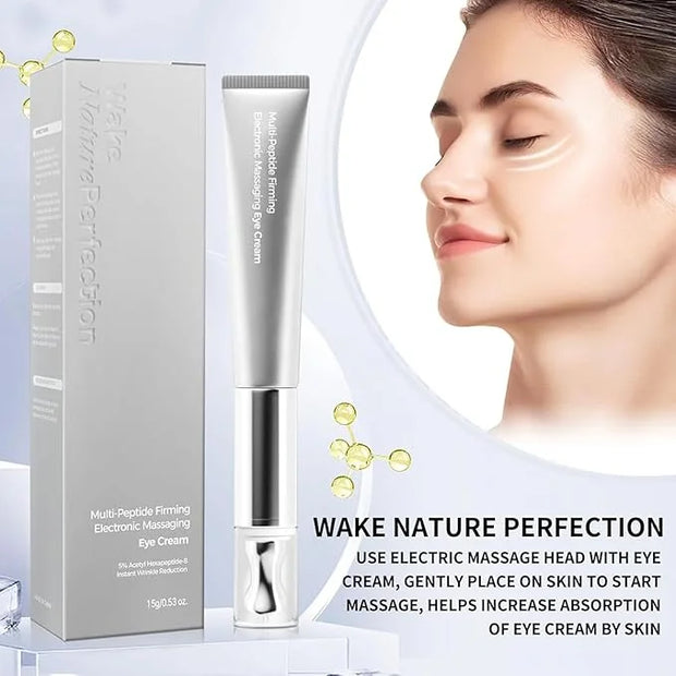 Eye Cream | Wrinkle Eraser Massaging Eye Cream, Multi-Peptide Firming And Electronic Massager, Anti-Aging Eye Cream for Pu...