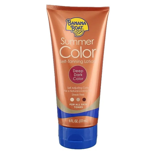 Banana Boat Summer Color Self Tanning Lotion, 6oz | Deep Dark Color for All Skin Tones, Self Tanner Lotion, Gradual Tannin...