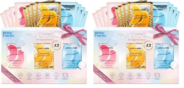 Grace & Stella Under Eye Patches, Christmas Gifts for Women (12 Pairs) Christmas Gifts for Mom, Eye Patches for Puffy Eyes...