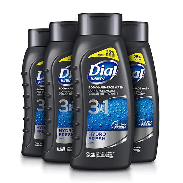 Dial Men Hair + Body Wash, Hydro Fresh, 20 fl oz (Pack of 4) - Product Image