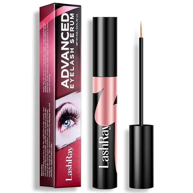 Lash Serum for Eyelash Growth: LashRay Eyelash Enhancing Serum to Grow Longer Thicker Eyelashes and Eyebrows - Product Image