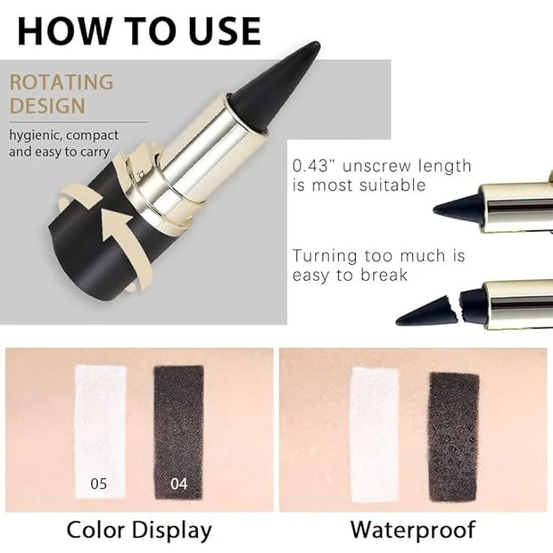 Kaely 2Pcs Black White Gel Eyeliner Pencils Set,Waterproof Eye Liner Pen,Cat Eye Stencil Cat Face Makeup,Eye Black Eyeshad...