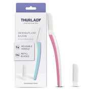Face Razors for Women, Reusable Handle with 19 Microblades, Dermaplane Razor for Women Face, Eyebrow & Facial Razors, Peac...