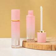 5 Pcs Gradient Pink Lip Gloss Tubes 8ml Empty Refillable Plastic Lip Gloss Containers with Wand Applicators for DIY Lip Gl...
