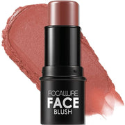FOCALLURE Cream Blush Makeup,Buildable Blush Stick for Cheeks,Matte and Dewy Finish,Long Wearing,Easy Application,Lightwei...