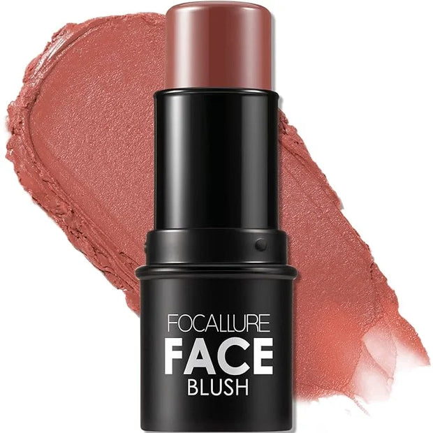 FOCALLURE Cream Blush Makeup,Buildable Blush Stick for Cheeks,Matte and Dewy Finish,Long Wearing,Easy Application,Lightwei...