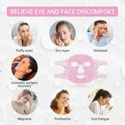 ZNÖCUETÖD Bundle of Gel Beads Ice Face Mask for Headaches, Puffy Eyes, Redness, Migraines and Gel Ice Pack Reusable Coolin...