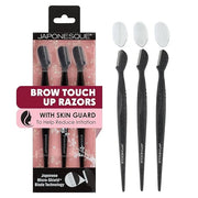 Japonesque Brow Touch Up Razors with Ultra-Sharp Stainless Steel Blades, for Removal of Unwanted Facial Hair and Peach Fuz...