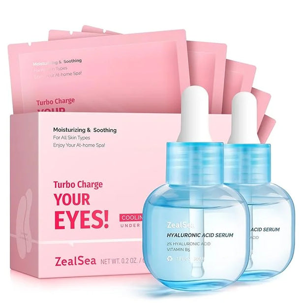 ZealSea Eye Patches and Hyaluronic Acid Serum Bundle - Product Image
