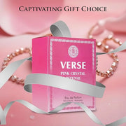 Verse Pink Crystal Intense for Women 3.4 fl Oz - Fruity & Floral Scents of Raspberry, Peony, Magnolia & Lotus Flowers - Ba...