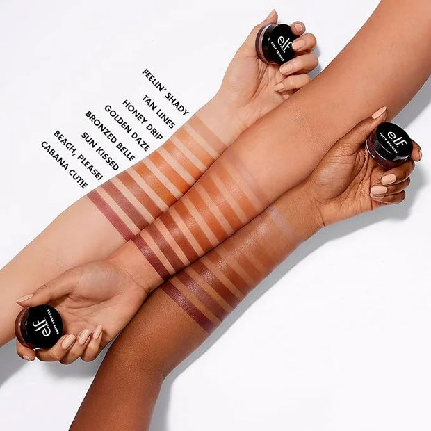 e.l.f. Putty Bronzer, Creamy & Highly Pigmented Formula, Creates a Long-Lasting Bronzed Glow, Infused with Argan Oil & Vit...