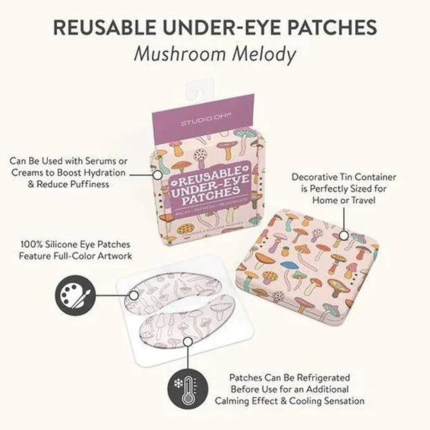 Studio Oh! Reusable Under-Eye Patches, Puffy Eyes Treatment and Under Eye Masks Skincare, 100% Silicone Eye Patches, Pairs...