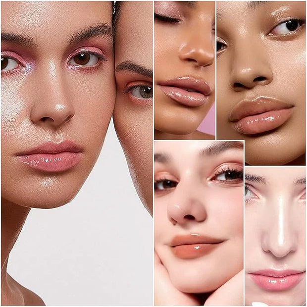 Hydrating Lip Glow Oil Long-Lasting Nourishing Lip Gloss Moisturizing Non-Sticky Plumping Lip Stain Tinted Cherry Oil Lip ...