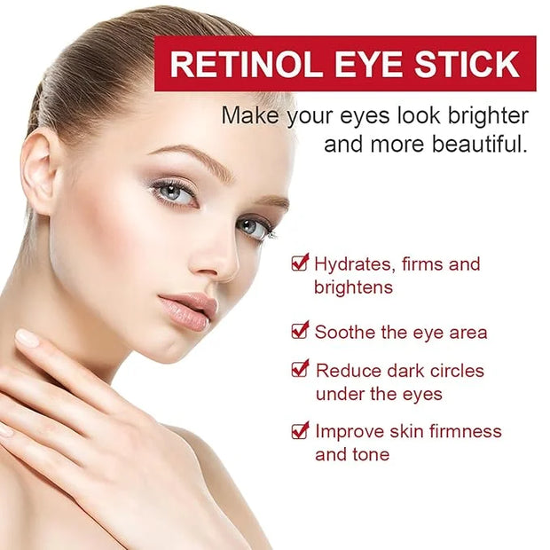 Retinol Eye Stick with Collagen,Hyaluronic Acid for Dark Circle, Wrinkles,Eye Balm Moisturizes Anti Aging,Visible Results ...