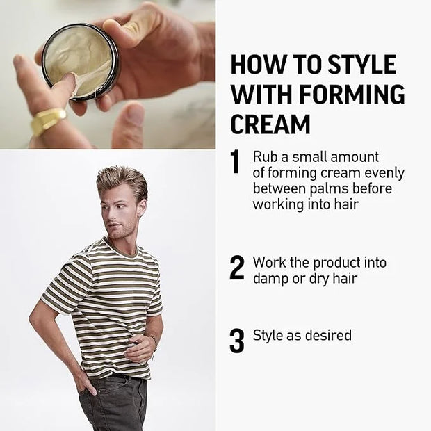 American Crew Men's Hair Forming Cream, Like Hair Gel with Medium Hold & Medium Shine, Travel Size, Duo Gift Set - Product...