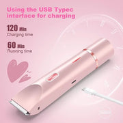 Glow Aura Womens Shaver 2 in 1, Electric Razor, Painless Hair Removal for Face,Body Waterproof Wet & Dry Use Body Hair Tri...