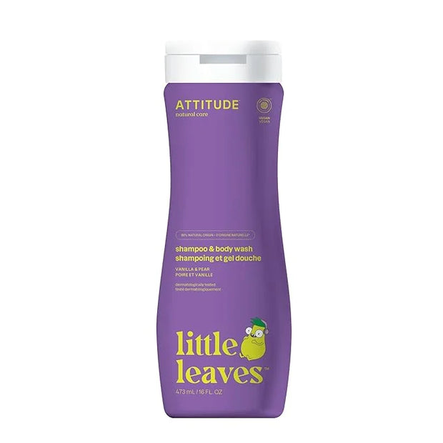 ATTITUDE Shampoo and Body Wash for Kids, EWG Verified Hair and Body Cleanser, Dermatologically Tested Soap, Plant and Mine...