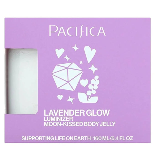 Pacifica Lavender Glow Shimmering Body Jelly – Moon-Kissed Illuminator & Hydrating Body Gel, Lightweight Glow Highlight wi...