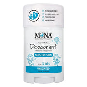 MONA UNSCENTED 100% Natural Deodorant for Kids, Preteens & Teens | Hypoallergenic & Vegan | No Baking Soda, Synthetic Scen...