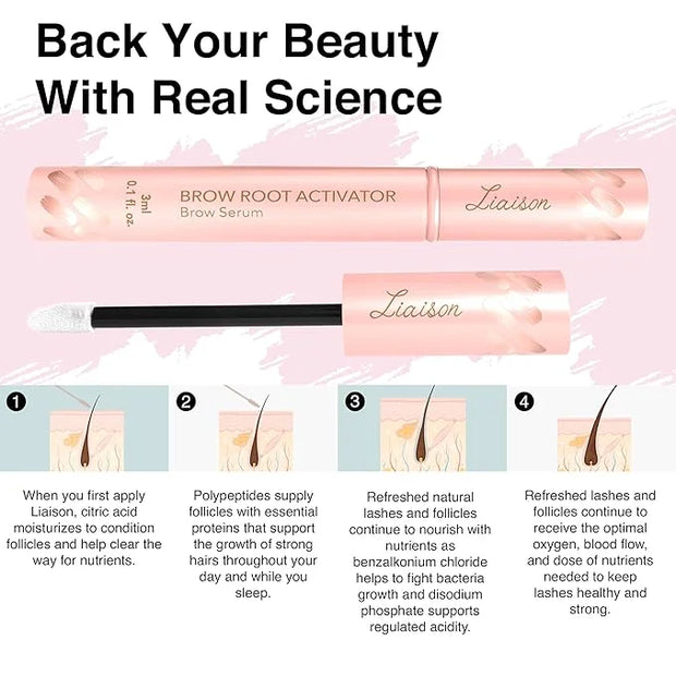 Eyebrow Growth Serum (3ml) Brow Serum for Thicker, Fuller, Healthier Brows - Premium Vegan & Cruelty-Free to Grow Eyebrows...