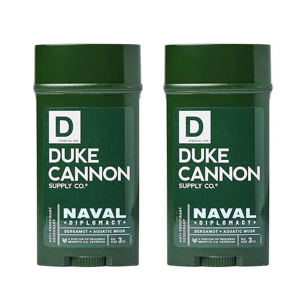 Duke Cannon Supply Co. Anti-Perspirant Deodorant for Men 3 oz. Naval Diplomacy, 2 Pack - Unique Masculine Scent, Odor Cont...