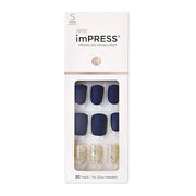 imPRESS Design, Press On Nails, Wannabe Star, Blue, Short, Size, Squoval, Shape, Includes 30 Nails, Prep Pad, Instructions...