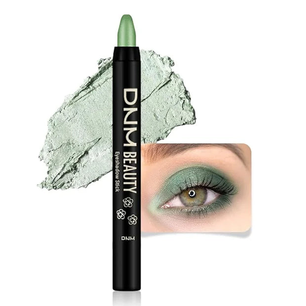 evpct Greenish Cyan Shimmer Cream Eye Shadow Brightener Sticks Set for Eyes, Cyan Shimmery Matte Pencil Eye shadow Applica...