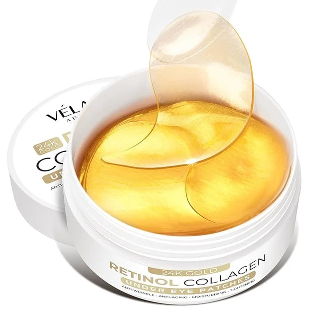 VELAMO ADVANCED Under Eye Patches: 24K Gold Under Eye Mask for Puffy - Retinol Patchology Eye Patches for Wrinkles and Dar...